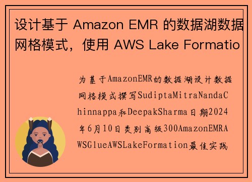 设计基于 Amazon EMR 的数据湖数据网格模式，使用 AWS Lake Formation 和